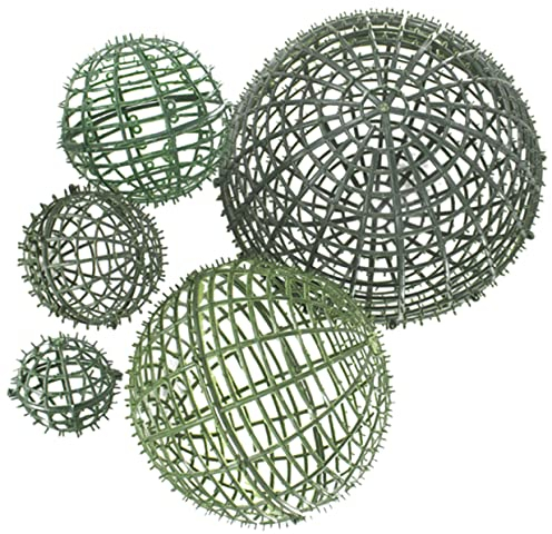 Amosfun 5st Kugelkäfig Für Künstliche Draht-Topiary-Kugel Topiary-baumrahmen Formschnitt-kugelkugel Topiary Sphäre Rahmen Kranzform Topiary-Ball Buchsbaum Ornament-Rack Plastik 3D Anlage