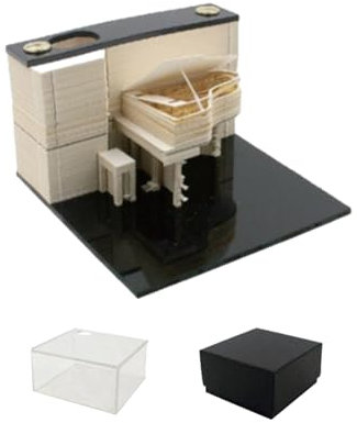 Quzente Dreidimensionale Haftnotizen, Handgerissener 3D Kalender Papierkunst Schreibtischdekoration, Kreativer Tischkalender Papierschnitzerei Kunsthandwerk, Geeignet Für Schule, Zuhause, Büro