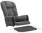 GLikur Velvet Glider Rocking Chair Cushions, 5-Piece Set with Storage Pockets, Dark Gray