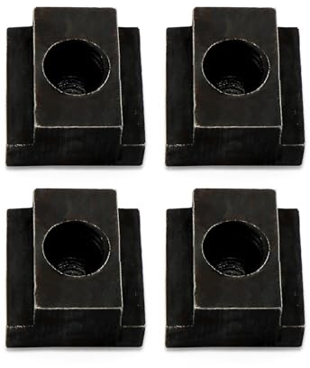 Wulankd T-Slot Nut Black Oxide Finish, 1/2-13 Thread Size, 5/8 in Table Slot Size, 4Packs