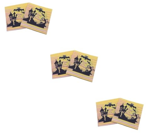 GLEAVI 3 Sets Halloween Fledermaus-papierservietten Party Karnevalsbedarf Einweg-dinnerservietten Halloween Tischdekoration Einfaches Dekorieren 20 Stück * 3