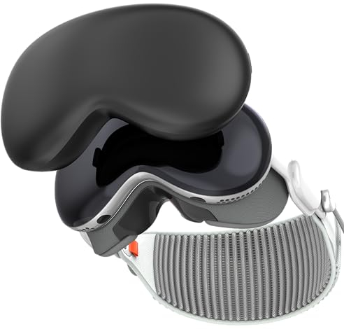 Diruite Schutzhülle für Apple Vision Pro Silikon Hülle,Soft Stoßfest Anti-Scratch VR Headset Case für Apple Vision Pro Displayschutz