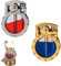 Retro-Trenchcoat-Feuerzeug, antikes Steampunk-Feuerzeug, klares Kerosin-Feuerzeug, Retro-Taschen-Trenchcoat-Feuerzeug, kraftstofffrei (Silber) (Color : 2pc)