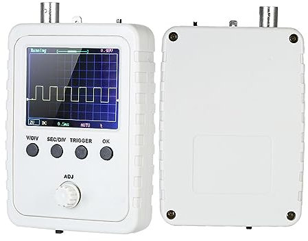 USKI Kit d'oscilloscope numérique TFT 2,4pouces avec Adaptateur Secteur et sonde de câble à Pince BNC