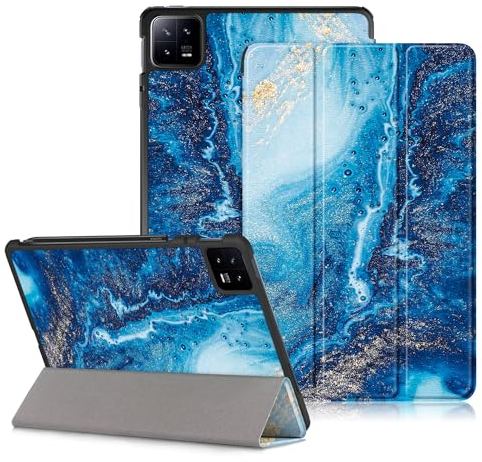 DINGGUAGUA Funda para Xiaomi Mi Pad 6/Mi Pad 6 Pro 11 Pulgadas 2023 Tablet Estuche con Función de Soporte y Auto Estela/Sueño,Ondas