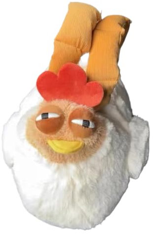 Fiorky Damen-Tasche mit hässlichem Huhn, Reißverschluss, schläfrige Augen, Hühnertasche, kreative Handtasche in Hühnerform, Geburtstagsgeschenke for Mädchen