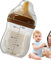Biberons Natural Response – Biberons avec bouchon tétine, verre de lait de 160 ml pour nouveau-nés | Biberon naturel sans BPA avec tétine semblable au sein, biberon en verre givré transparent, âge 0