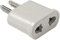 Netzadapter Typ E (EU) auf Typ A (USA) mit Kapazität von 250 V und 10 A. Ideal für den Anschluss europäischer Geräte an amerikanische Steckdosen.