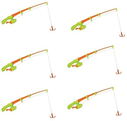 DIOXSTAR Kids Hook Duck Style Bath Toys, Colourful Duck Fishing Set, Adorable Design, Mini Fishing Rod, Lawn Games, Parties, Duck Game, Attractive Design, For Kids, (6 Pcs)