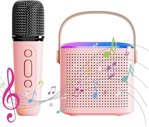 Portable Karaoke Machine Subwoofer Wireless Speaker System | Wireless Speaker with Microphone Music Toy Home Family Singing Home Singing Holiday