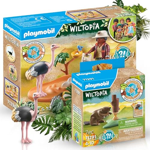 PLAYMOBIL 71296 WILTOPIA - Zu Gast bei Papa Strauß 71291 WILTOPIA - Biber bieten EIN faszinierendes Spielerlebnis für kleine Tierfreunde!