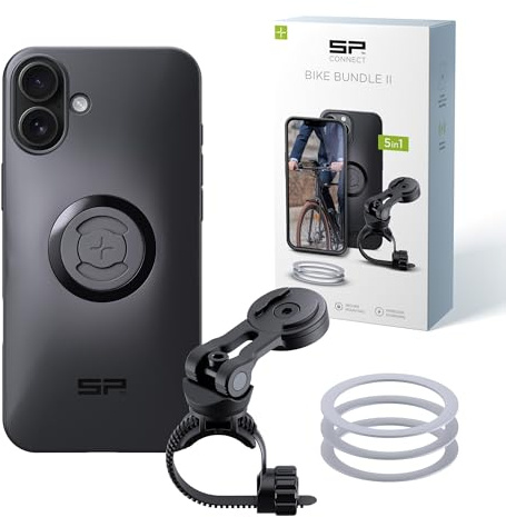 SP CONNECT Bike Bundle II | SPC+ | kompatibel mit iPhone 16 Plus | Handyhalter für Fahrradlenker | Mountainbike Rennrad Handy Halterung