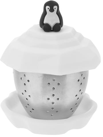 TOPBATHY Niedliches Pinguin-teesieb Aus Edelstahl Tee-ei Für Losen Tee Feines Teesieb Teefilter Tee-ei Leicht Zu Reinigen Heim-tee-kunst-werkzeug