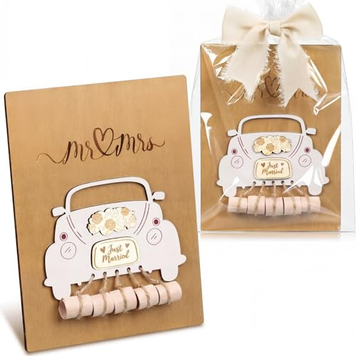 Namalu Hochzeit Holz Geldgeschenke Hochzeitsgeschenke für Brautpaar, Weiß