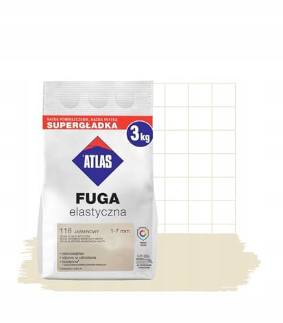 Flexible Waterproof Grout, 3kg – Durable, Versatile Elastic Grout, Waterproof and Long-Lasting (118 Jasmine, 3kg)