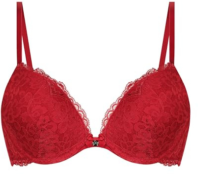 Hunkemöller Vorgeformter Push-up-Bügel-BH Marine - Chili Pepper - 70D
