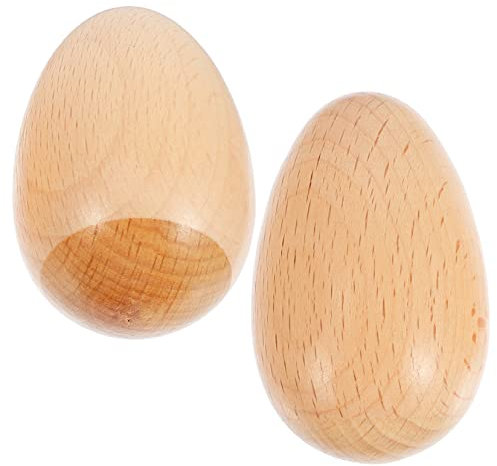 Abaodam 2stücke Junge Mädchen Holz Percussion Instrumente Holz Ei Shaker Spielzeug Für Junge Mädchen Und Kleinkinder Ab Jahren Mit Angenehmem Für Motorik Und Musikentwicklung