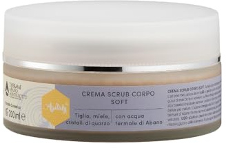 Apitaly Soft Body Scrub Cream – Sanftes Körperpeeling mit Quarzkristallen, Nussschalen, Honig & Thermalwasser – Cremige Peelingpflege für glatte & geschmeidige Haut – Für alle Hauttypen