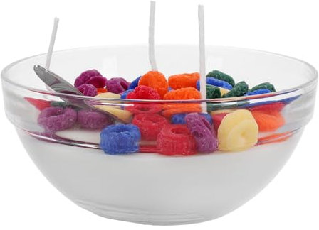 minkissy Realistic Cereal Bowl Scented Candle Decorative Soy Wax Food Candle with Cool Design for Photography Props Versatile Use as Cereal Bowl Unique Home Decor
