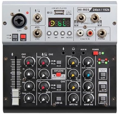 24bit 192k Audio Interface Soundkarte Mit Monitoring, Studioqualität, 5.0 BT For PC, E-Gitarre Live-Aufnahme, Gesang