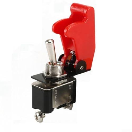 SPST ETEN1021 - Interruttore a levetta a 2 pin, 2 posizioni, 250 V, 15 A, con autobloccante e cablaggio con terminale a vite, progettato per uso automobilistico e marittimo