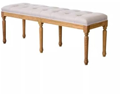 LWJSOCP Moderne Ottomane, Couchbank, Fußhocker aus massivem Eichenholz, Leinenstoff, Bett-Endhocker, stilvolle Schuhbank für Schlafzimmer, kreatives leichtes Luxusdesign, vielseitige Möbel
