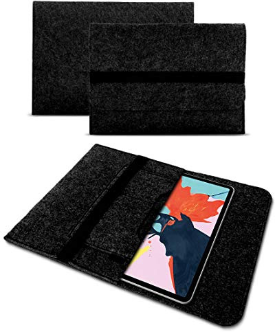 UC-Express Schutzhülle - kompatibel mit Apple iPad Pro 13 (2025) 13 Zoll - Tablet Hülle Sleeve Cover - hochwertige Tasche aus Filz - robuste Tablet Schutztasche, Farbe:Dunkel Grau