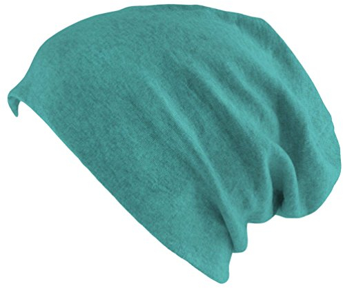 Oblique Unique Long Beanie XXL Mütze Slouch Trend Damen Herren (Türkis)