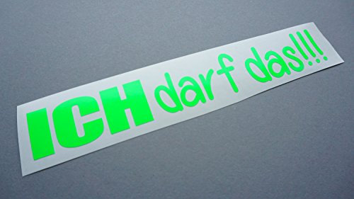Schönheits Shop Ich darf das NEON GRÜN Tuning Aufkleber Decal Stickerbomb JDM Style Sticker Dub Dapper