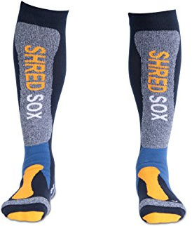 Shred Soles Warm, Moisture Wicking, Zonal Padded Snowboarding Socks with Thermolite New 2021- (Large Mens 10-13)