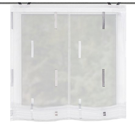 Home fashion Raffrollo Easy-Fix Scherli, Polyester, Stein, 130 x 100 cm