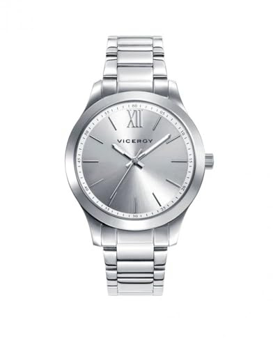 Viceroy 401068-03 - Reloj para Mujer Acero, Esfera Plateada