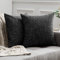 MIULEE Kissenbezüge Kissenhülle Dekokissen Leinen-Optik Dekorative Kissenbezug Sofakissen Couchkissen Deko Kreuz mit Verstecktem Reißverschluss für Sofa Schlafzimmer 2er Set 40x40 cm Schwarz