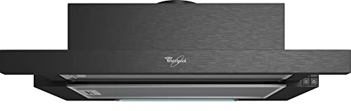 Hotte tiroir Whirlpool AKR7491NB - Hotte aspirante Intégrable Noir - Largeur 60 cm - Débit d'air maximum 336 m3/h - Niveau sonore mini./maxi. 47 / 62 dBA - Recyclage (filtre à charbon inclus) - Evacuation - Classe énergétique D