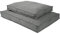 JAMAXX Premium Hundekissen in edler Leinen-Optik/Orthopädisch Memory Visco Schaumstoff/Waschbar Abnehmbarer Bezug/Wasserabweisender Innenbezug - Hundebett PDB1005 (M) 90x70 grau