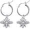 925 Sterling Silber Ohrringe Damen Mädchen Ohrstecker,Kreis Biene Insektenohrringe Schmuck Niedliche Mode Einfachen Und Zarten Antiallergischen Urlaub Kreativen Spaß Lustig