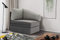 DOMO. collection Tiny Sofa Delta, kompaktes Schlafsofa, Schlafsessel, Schlafcouch Gästebett, Tiny Couch, Ecksessel, 116 x 81 x 83 cm (BxTxH), anthrazit