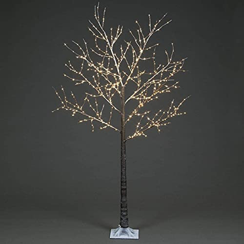 YöL Christmas Frosted Twig Tree LED Illuminated Warm White Pre-Lit 180cm Garden Home Xmas