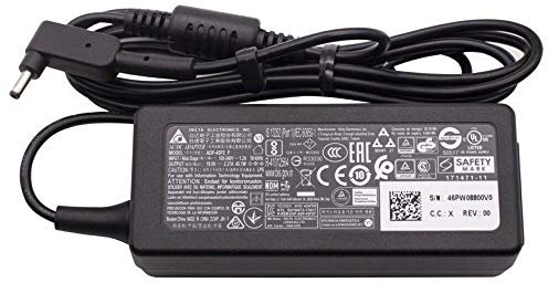 Chicony 19V 2.37A 45W Laptop Charger for Acer Notebook Computer PC Power Cord Supply Lead AC Adapter Swift Chromebook Aspire Spin Travelmate Series Pin Connector 3.0 x 1.1mm
