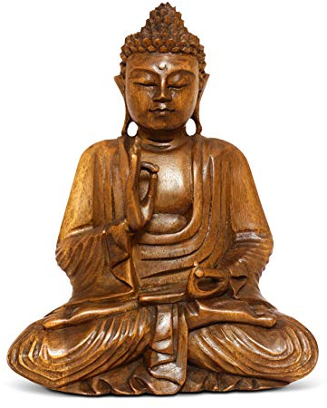 G6 Collection 40.6 cm große, ruhige sitzende Buddha-Statue, handgefertigt, meditierende Skulptur, dekorative Heimdekoration, Akzenten, moderne, orientalische Dekoration (40.6 cm hoch)