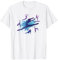 Gymnastik Sport Turner T-Shirt, Unisex Erwachsene, Weiß, S, Kurzarm, Klassisch mit Turner Silhouetten Design
