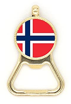 Schlüsselanhänger mit Norwegen-Flagge Europa Land Bierflaschenöffner Edelstahl