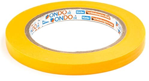 DonDo Goldband ADB Maler Abdeckband Präzisionskrepp Krepp Plus Profi Gold Gelb Konturenband 10mm x 50m
