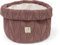 Jollein Changing Table Basket Round Utensil Bag Basket Spring Knit Chestnut