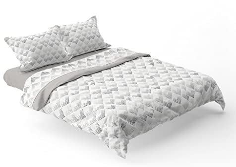 HOME ZEN HOUSEHOLD LINEN Set Lenzuola Completo Letto in Pile Plaid Caldo caldissimo ANTIREUMATISMI con sopra Lenzuolo sotto Lenzuolo Angoli E FEDERE (matrimoniale 2 piazze, disegno bomerang)