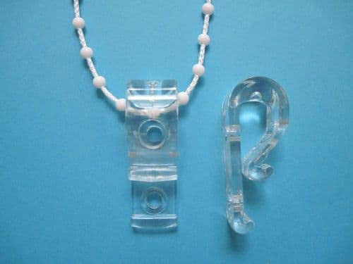 Pack of 2 P clips chain tensioner clips for roller, vertical and roman blinds