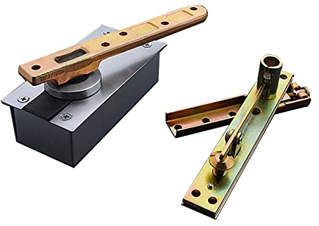 Bisagras de puerta de rotación de servicio pesado carga 400kg Acero inoxidable 5'' Bisagras de pivote ocultas 360° Eje arriba y abajo puerta giratoria de hotel puerta del almacén 1 juego