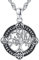Collier Arbre de Vie Viking en Argent Sterling 925 Pendentif, Collier Runes Viking, Bijoux Amulettes Lucky Cadeaux pour Homme Femme et Chaîne Réglable Acier Inoxydable 55+5 cm