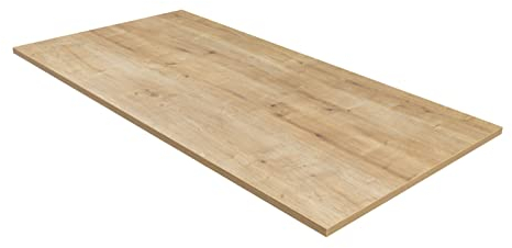 furni24 Tischplatte 160x80cm Schreibtischplatte–Perfekt für höhenverstellbare Schreibtische, Computertisch Gaming-Tisch, Mehrzwecktisch, Esstische und mehr –25mm stabile Tischplatte langlebig, Eiche