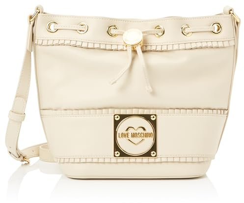 Love Moschino Damen Schultertasche, Elfenbein Schultertasche, Elfenbein